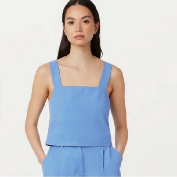 Frank & Oak Powder Blue Square Neck Cotton Tank - Picture 2 of 10